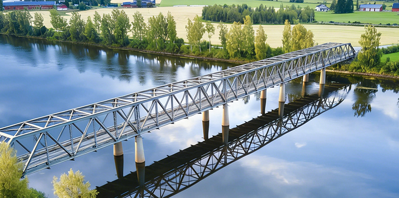 Portique de lancement en porte-à-faux